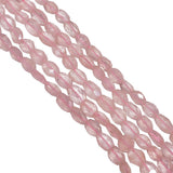 Rose Quartz Faceted Oval Shape Beads in 7x7-13x9mm