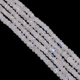 Rainbow Moonstone  5.5-6mm Faceted Roundel Beads Strand, Rainbow Moonstone Faceted Roundel Beads, Rainbow Moonstone