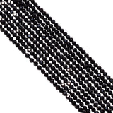 Black Spinel Stone Beads-Micro Fine Faceted, Round Shape (2.2-2.4mm)