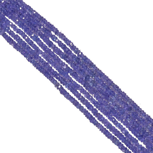 Tanzanite Fine Faceted Round Ball Shape Beads Strand In  2.5mm
