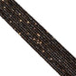 Black Spinel Micro Faceted Golden Coated Beads-2.25-2.4mm Size in Roundel Shape