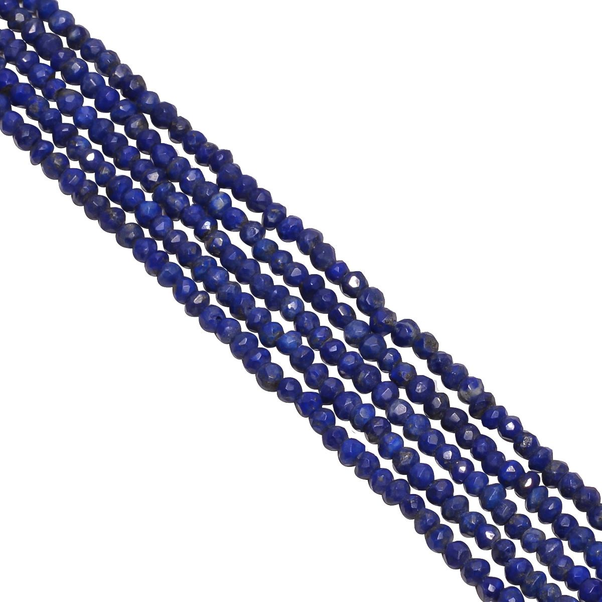 Lapis 3.6-4mm Faceted Roundel Beads Strand, Lapis Faceted Roundel Beads, Lapis Stone Beads, Semi Precious Stone Beads