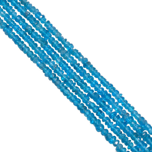 Apatite 3mm Faceted Roundel Beads Strand, Apatite Faceted Roundel Beads, Natural Apatite Faceted Beads Strand