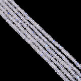 Rainbow Moonstone 4mm Faceted Roundel Beads Strand, Rainbow Moonstone Beads Strand, Rainbow Moonstone Roundel Beads