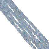 Aquamarine 4mm Faceted Roundel Beads strand, Aquamarine Faceted Roundel Beads, Aquamarine Stone Beads