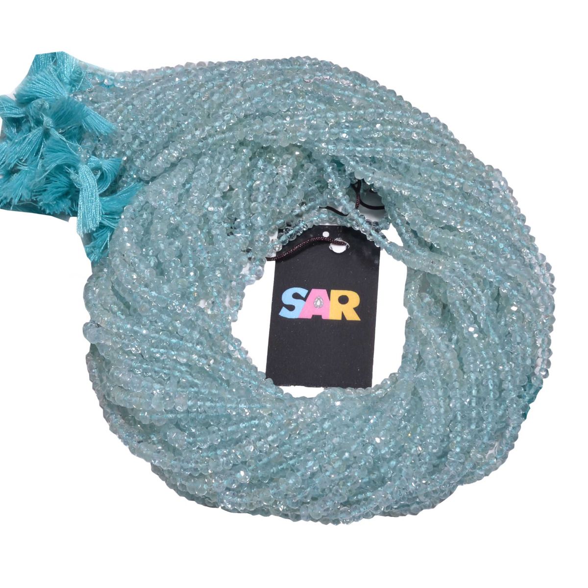 Aquamarine 4-4.5mm Faceted Roundel Beads Strand, Aquamarine Faceted Roundel Beads, Aquamarine Stone Beads Strand,