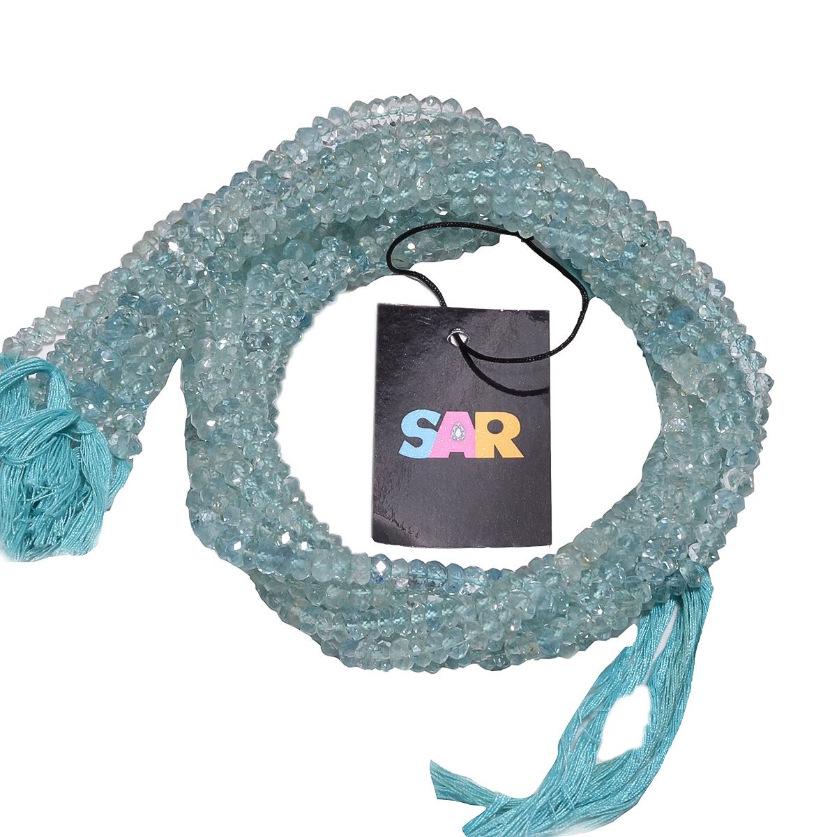 Aquamarine 4-4.5mm Faceted Roundel Beads Strand, Aquamarine Faceted Roundel Beads, Aquamarine Stone Beads Strand,