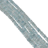 Aquamarine 4-4.5mm Faceted Roundel Beads Strand, Aquamarine Faceted Roundel Beads, Aquamarine Stone Beads Strand,