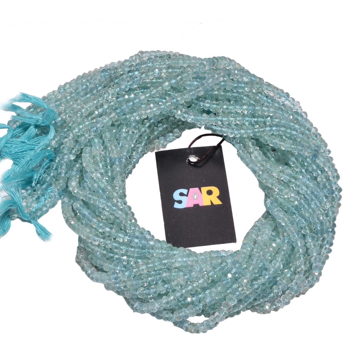 Aquamarine 4-4.5mm Faceted Roundel Beads Strand, Aquamarine Faceted Roundel Beads, Aquamarine Stone Beads Strand,