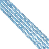 Blue Topaz (Coated Quartz) 3.5-4mm Faceted Roundel Beads strand, Blue Topaz Faceted Roundel Beads, Blue Topaz