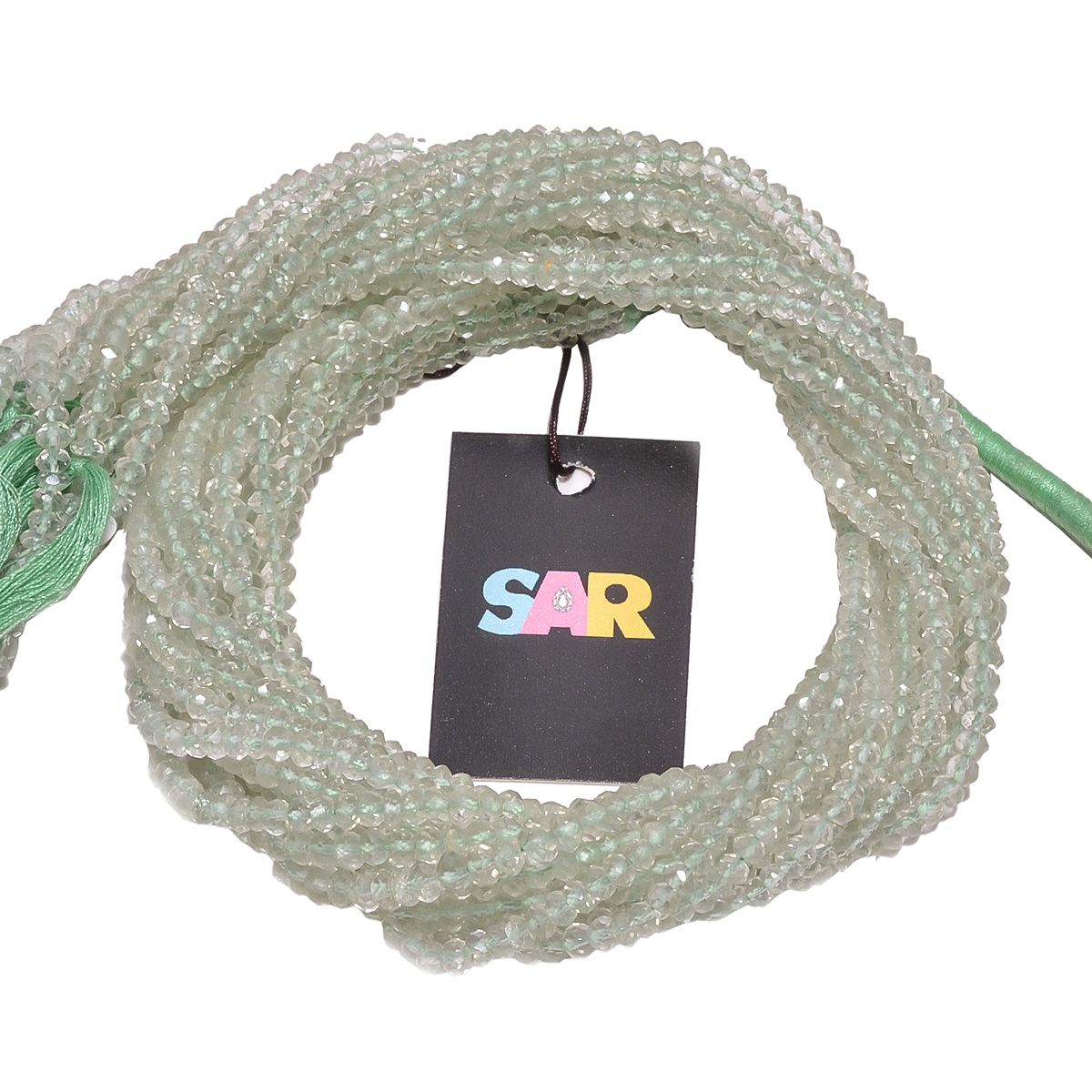 Green Amethyst 3.5-4mm Faceted Roundel Beads Strand, Green Amethyst Faceted Roundel Beads, Green Amethyst Beads