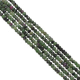 Ruby Zoisite Faceted Roundel Beads (3.5mm)