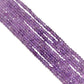 Amethyst Faceted Roundel Beads - Amethyst Semi Precious Stone Beads (Shaded) 3mm)