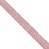 Rose Quartz Faceted Round Beads - 4mm