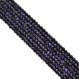 Blue Sunstone Faceted Round Beads in 3mm Size