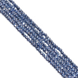 Pyrite Stone Beads-Coated in Sky Blue color,3-4mm Size and Roundel Shape