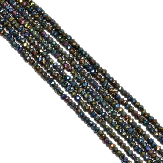 Multi Pyrite Gem Stone Beads in Roundel Shape, Size 3.5-4mm