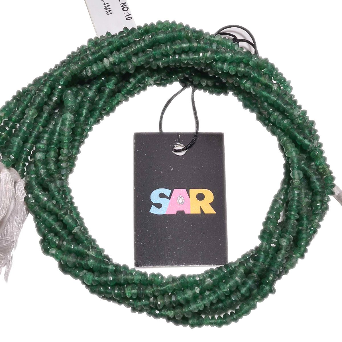 Green Onyx 3.5-4mm Fine Faceted Roundel Beads Strand, Green Onyx Fine Faceted Roundel Beads, Green Onyx Stone Beads