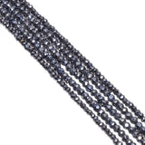 Grey Colory Pyrite Stone Beads in Roundel Shape-Size 3.5-4 mm