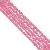 Pink Opal Faceted Roundel Beads - Opal Beads Strand (Dark) 2.5-4mm)