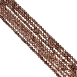 Smoky Quartz Faceted Beads,Roundel Beads Strand - 3-4mm
