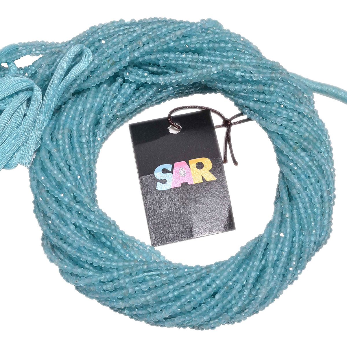 Apatite Faceted Beaded Beads- 3 mm Size And Roundel Shape