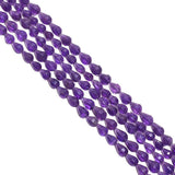 Africa Amethyst 5x3-6x4mm Faceted Straight Drill Drop Beads Strand, Dark Amethyst Faceted Straight Drill Drop Beads, Amethyst Drop Beads