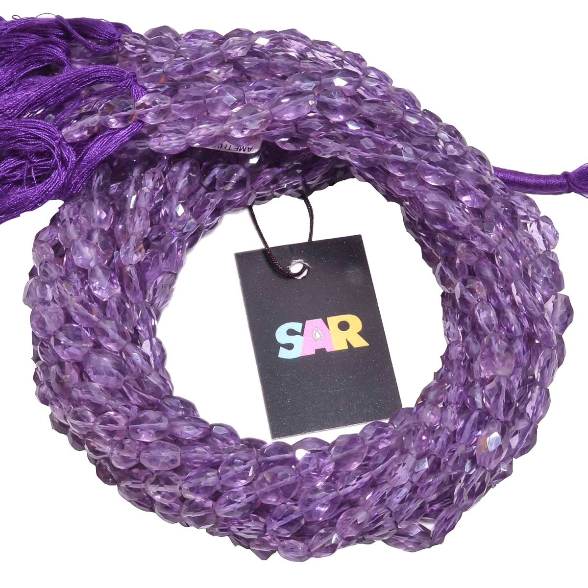 Brazil Amethyst 7x5-10x7mm Faceted Oval Beads Strand, Brazil Amethyst Faceted Oval Beads, Amethyst Oval Beads