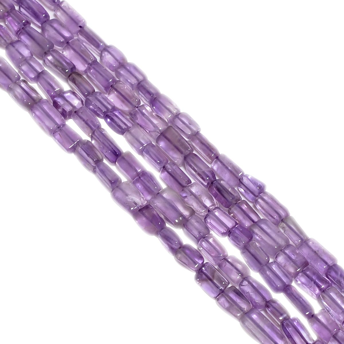 Brazil Amethyst 4x7mm Smooth Cube Beads Strand, Lite Amethyst Smooth Beads, Brazil Amethyst Plain Cube Beads