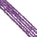 Brazil Amethyst 3.5-5mm Smooth Roundel Beads Strand, Amethyst Smooth Roundel Beads Strand, Brazil Amethyst Plain Beads