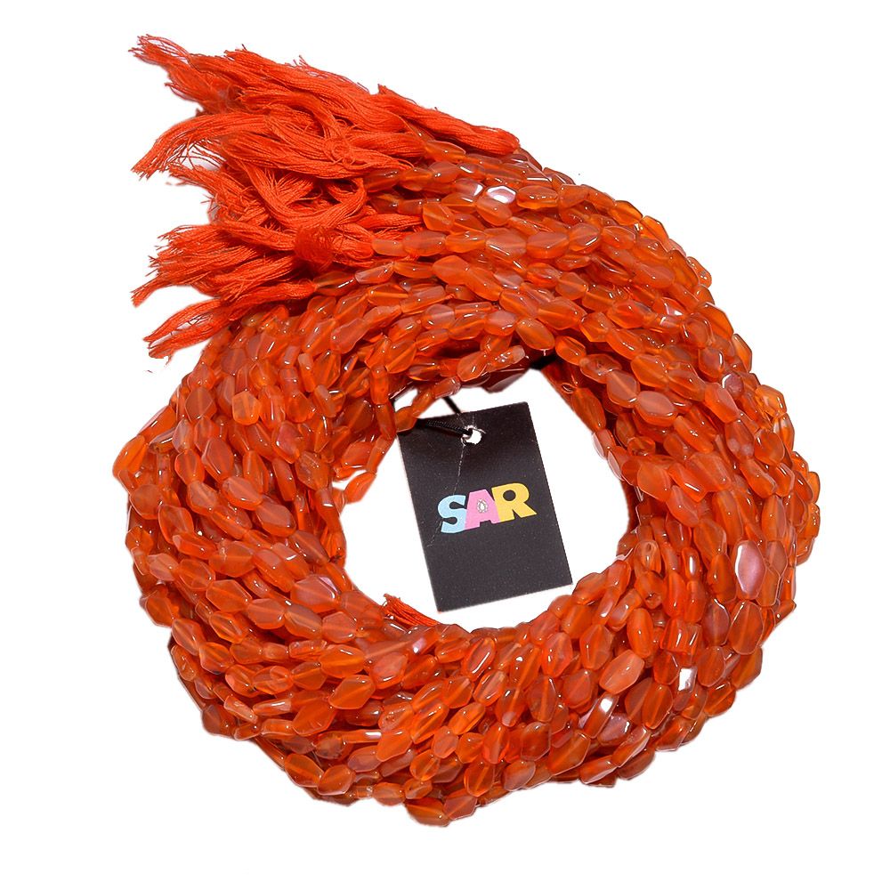 Carnelian 8x5-10x7mm Smooth Kite Beads Strand, Carnelian Plain Kite Beads, Carnelian Stone Beads