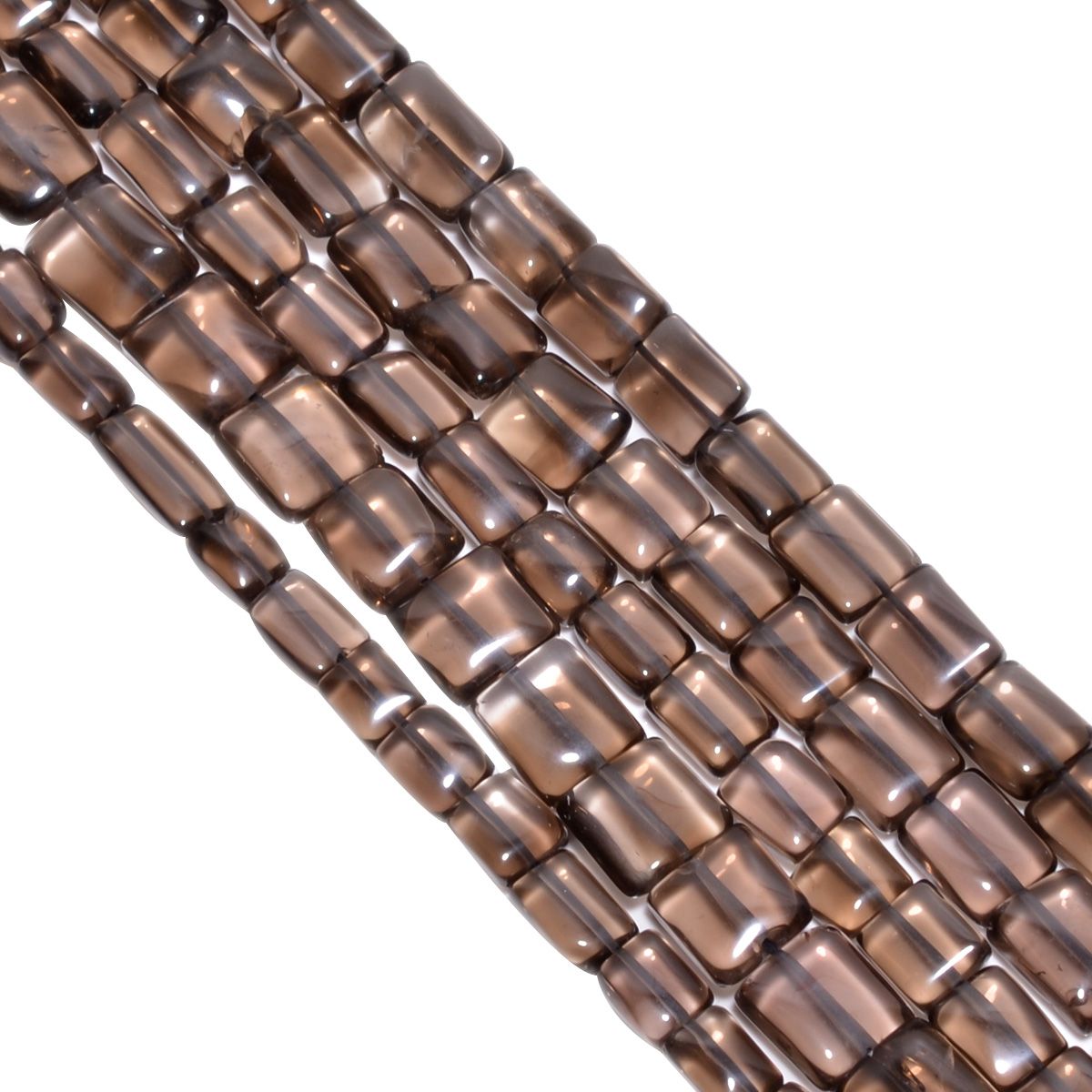 Smoky Quartz 6x5-10x8mm Smooth Chewing Gum Beads Strand, Smoky Quartz Plain Chewing Gum Beads, Smoky Quartz