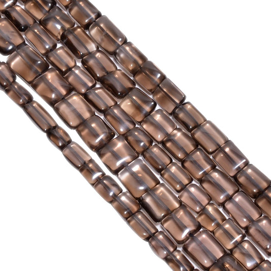 Smoky Quartz 6x5-10x8mm Smooth Chewing Gum Beads Strand, Smoky Quartz Plain Chewing Gum Beads, Smoky Quartz