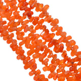 Carnelian 5x10-5x12mm Smooth Drop Beads Strand, Carnelian Plain Drop Shape Beads, Carnelian