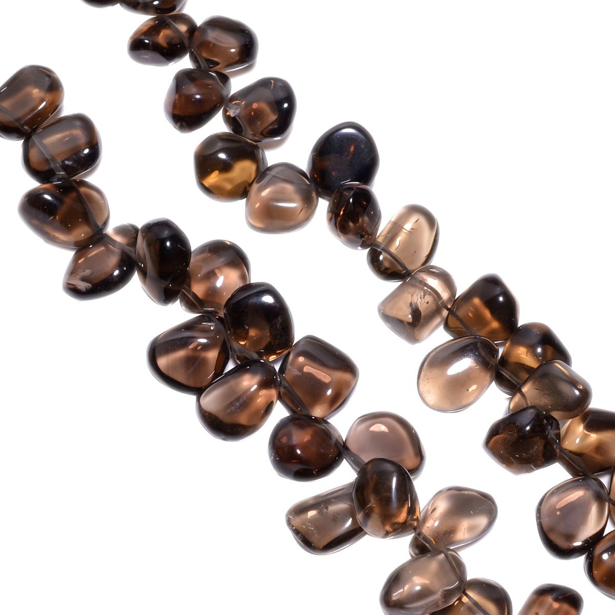 Smoky Quartz 9x7-16x10mm Smooth Nugget Beads Strand, Smoky Quartz Plain Nugget Beads, Smoky Quartz