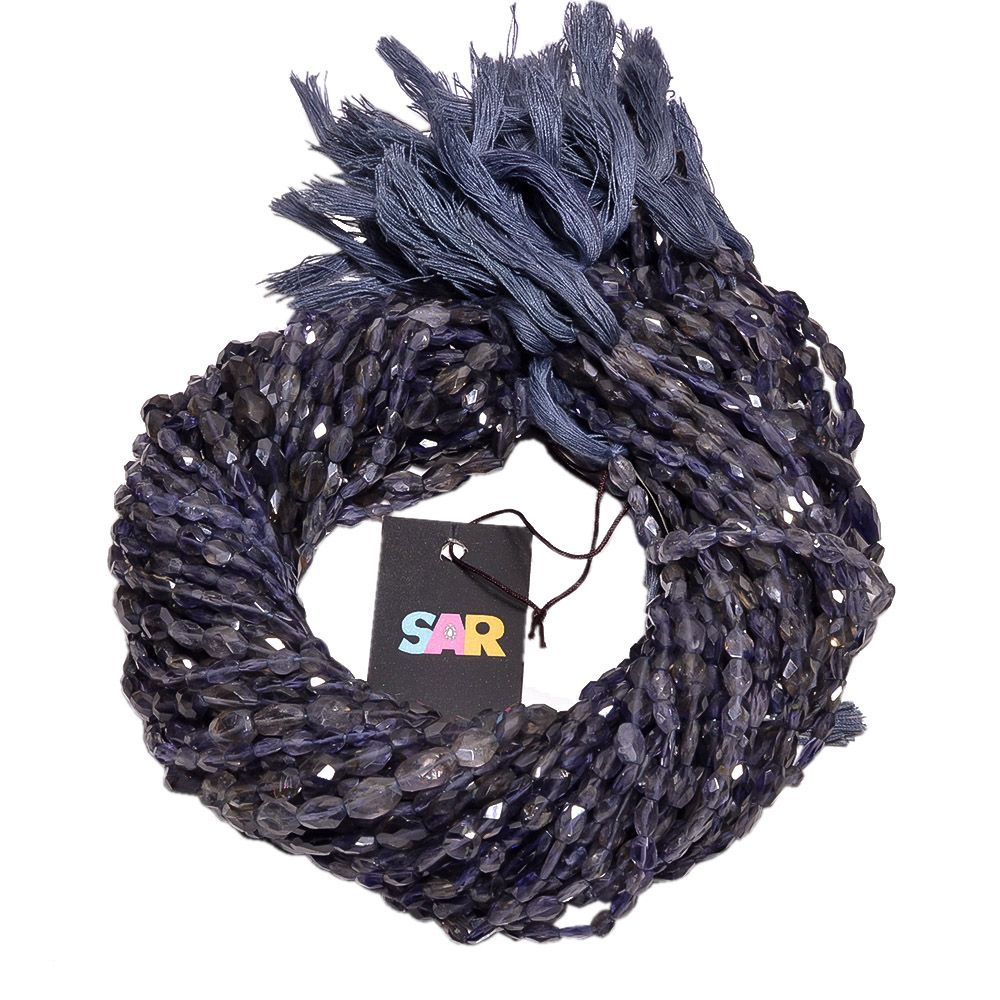 Iolite Oval Shape Faceted Beads -7x5-9x7mm Size, Semi Precious Stone Beads