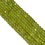 Peridot 5-5.5mm Faceted Roundel Beads Strand, Peridot Stone Beads, Gems Peridot Faceted Roundel Beads, Natural Peridot