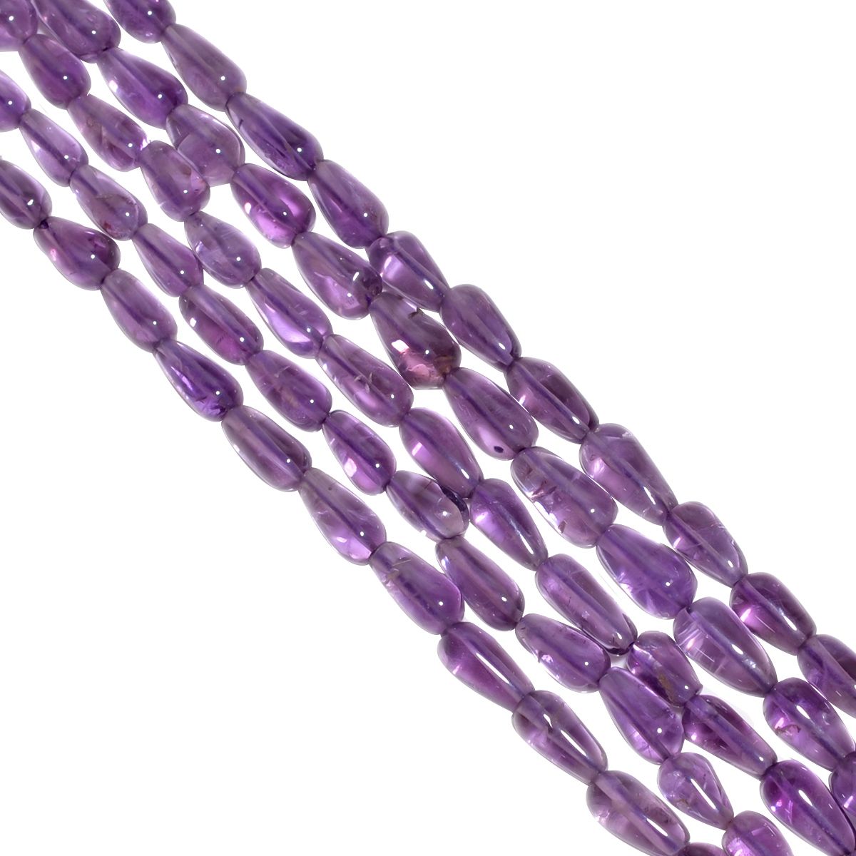 Brazil Amethyst 7x4-12x5mm Smooth Drops Beads Strand, Brazil Amethyst Faceted Plain Drop Beads, Amethyst Drop Beads