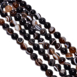 Eye Agate Plain Stone Beads Round Ball Shape, (8 mm Size)