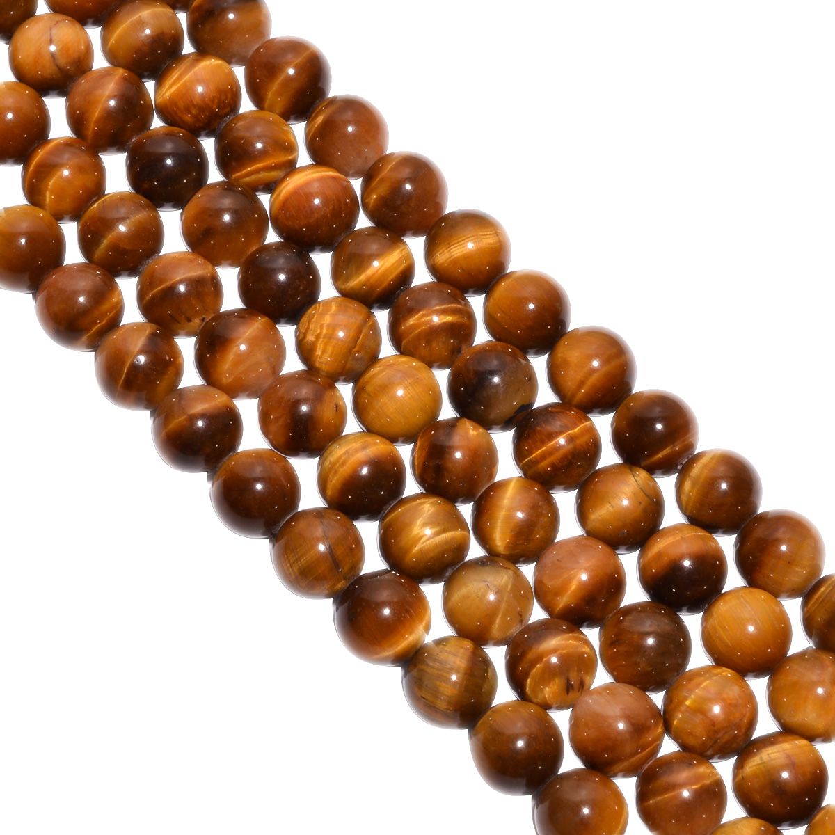 Brown Tiger Eye Plain Beads 10 mm Size, (Round Ball Shape)