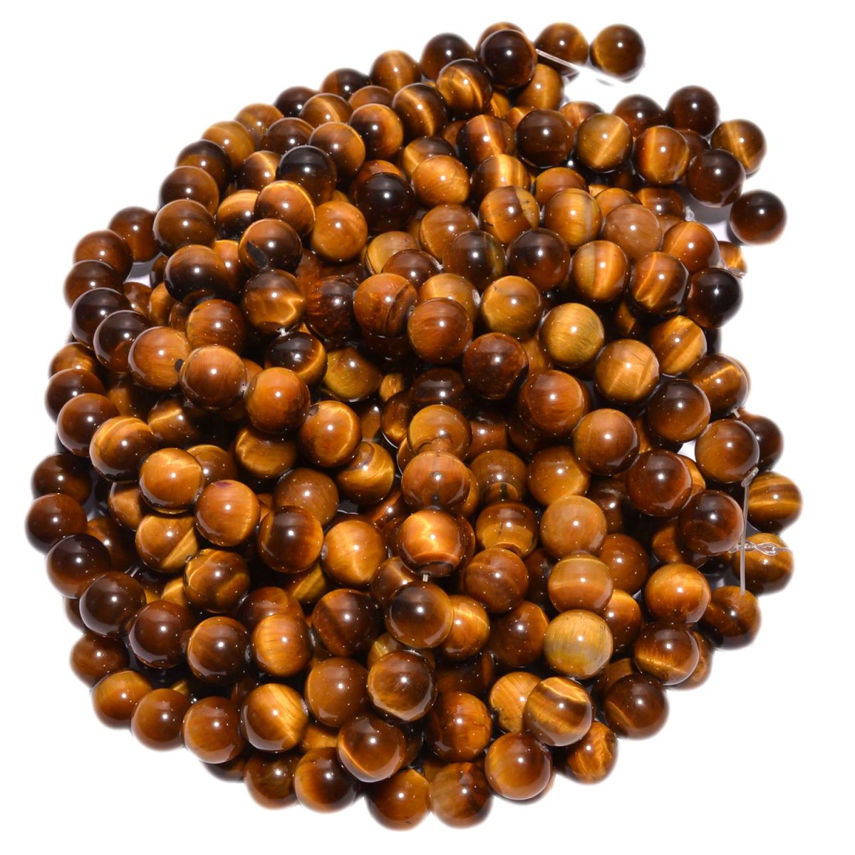Brown Tiger Eye Round Ball Shape 14 MM Semi Precious Stone Beads