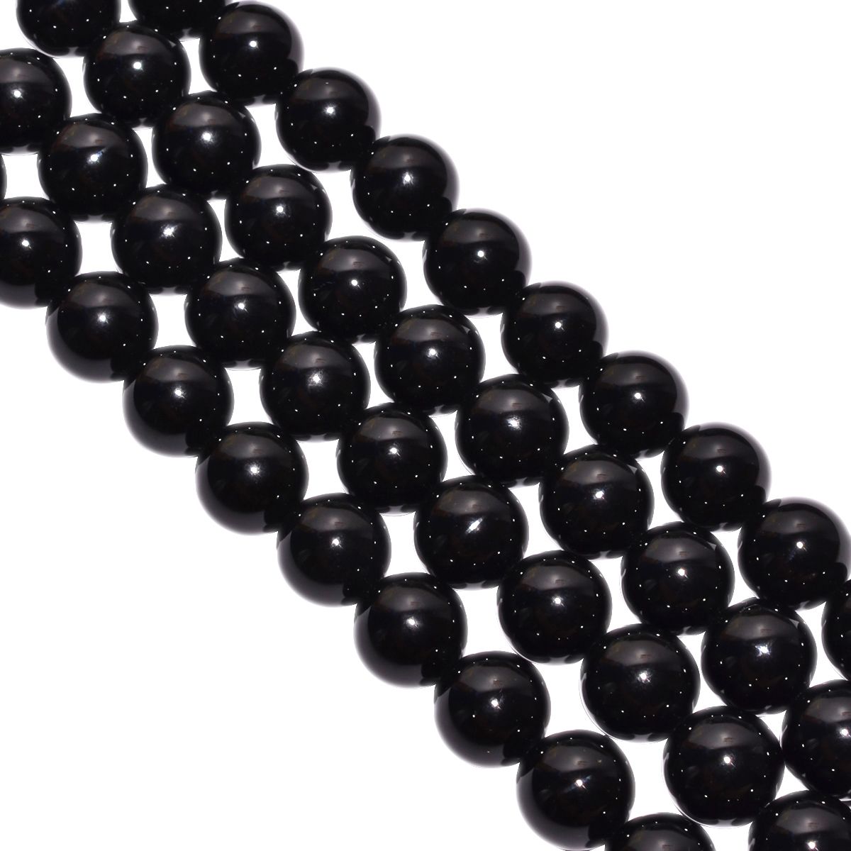 Black onyx Plain Beads Round Ball Shape Strand In 6 mm