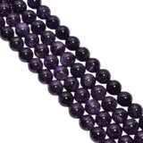 African Amethyst Round Ball Shape-12mm Smooth Stone Beads