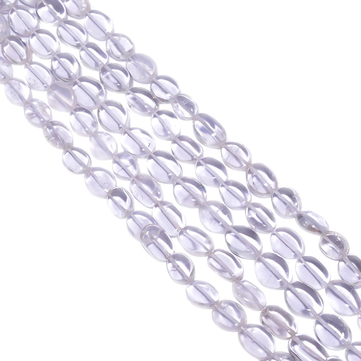 Crystal Quartz Faceted Oval Stone Beads -9x7-14x10mm Size