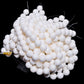 White Shell Smooth Stone Beads-14mm Size And Round Ball Shape