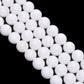 White Shell Smooth Stone Beads-14mm Size And Round Ball Shape