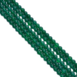 Natural Green Onyx Plain Beaded Beads - 6 mm With Roundel Shape