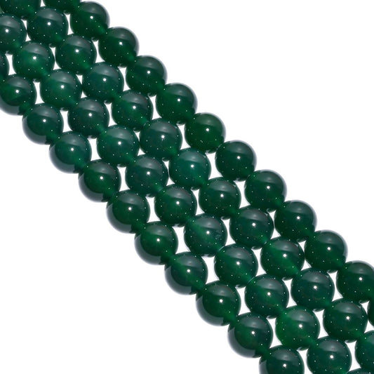 Green Onyx  Round Ball Shape-12 mm Smooth Stone Beads