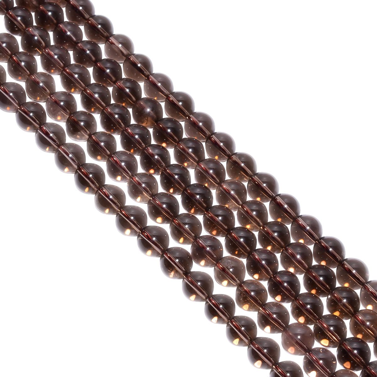 Smoky Quartz 10 mm Plain Stone Beads Round Ball Shape