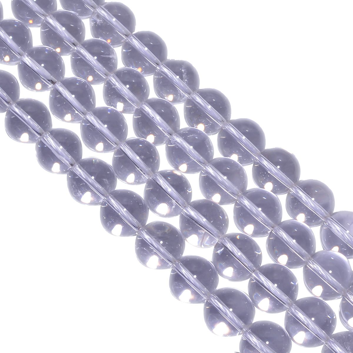 Crystal Quartz Plain Round Ball Beads In 12 mm Size